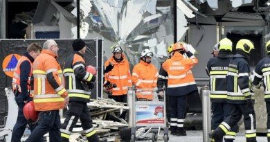 Broken windows of terminal at Brussels international airport. March 23, 2016Image copyrightReuters Image caption Brussels international airport remains closed following the blasts