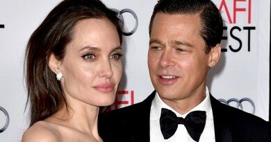 LOS ANGELES, CA - NOVEMBER 05: Actress/director Angelina Jolie Pitt (L) and husband actor Brad Pitt arrive at the AFI FEST 2015 presented by Audi opening night gala premiere of Universal Pictures' 