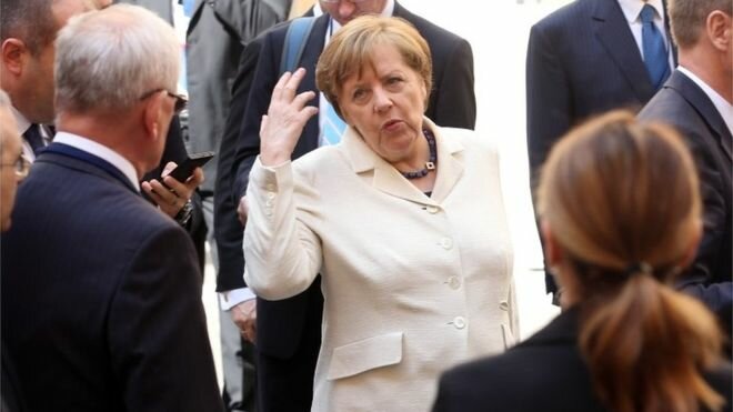 Chancellor Angela Merkel - hoping for a fourth term