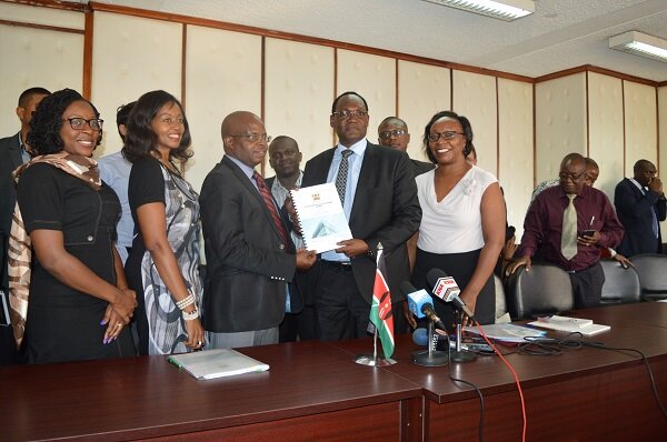 Prompt Payment Report handed over to PS Trade Chris Kiptoo